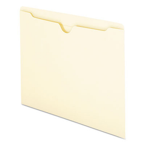 Manila File Jackets, 2-Ply Straight Tab, Letter Size, Manila, 100/Box