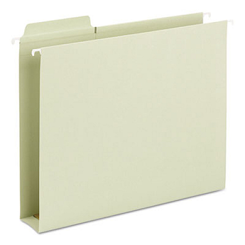 Smead FasTab Box Bottom Hanging Folders, Letter Size, 1/3-Cut Tabs, Moss, 20/Box 8 1/2" x 11" - 2" Expansion - Top Tab Location - Assorted Tab Position - 11 pt. - 2 Plys - Moss - Reinforced Tab - 10% Recycled - 20 / Box (64201)