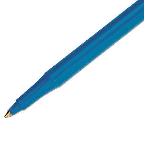 Paper Mate Write Bros. Ballpoint Pen, Stick, Fine 0.8 mm, Blue Ink, Blue Barrel, 12/Pack (3361131)