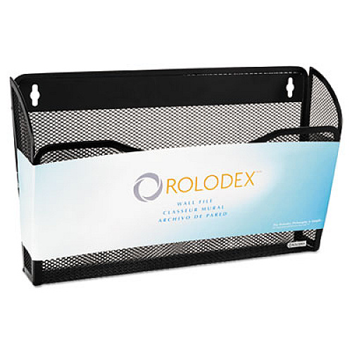 Rolodex Single Pocket Wire Mesh Wall File, Letter Size, 14" x 3.27" x 8.5", Black (21931)