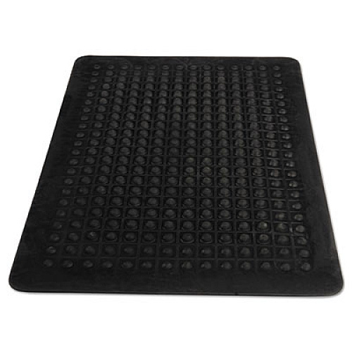Guardian Flex Step Rubber Anti-Fatigue Mat, Polypropylene, 24 x 36, Black Indoor - 24" Length x 36" Width x 0.370" Thickness - Polypropylene - Black - 1 Each (24020300)