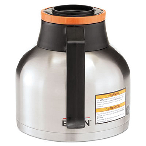 1.9 Liter Thermal Carafe, Stainless Steel/Black/Orange (Decaf)
