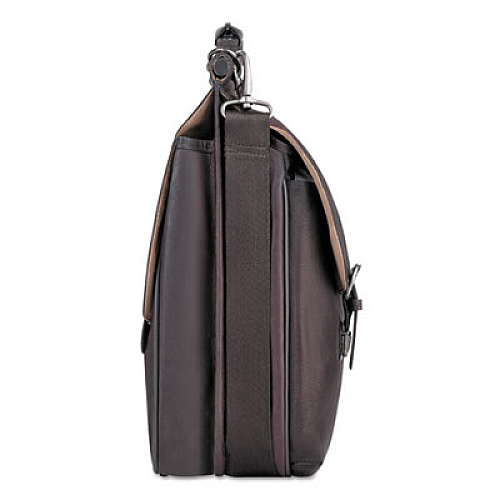 SOLO Executive Leather Briefcase, Fits Devices Up to 16", Leather, 16.5 x 5 x 13, Espresso (D5353)