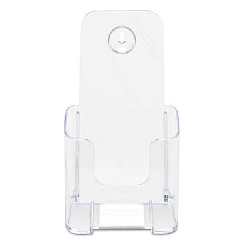 DocuHolder for Countertop/Wall-Mount, Leaflet Size, 4.25w x 3.25d x 7.75h, Clear