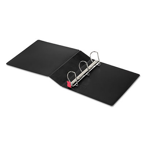 Cardinal SuperLife Easy Open Locking Slant-D Ring Binder, 3 Rings, 3" Capacity, 11 x 8.5, Black (14032)