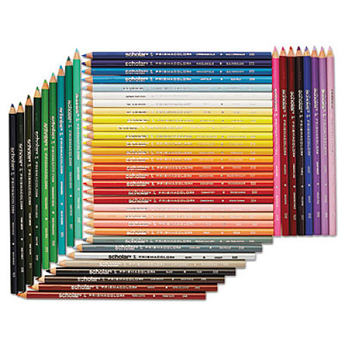 Prismacolor Scholar Colored Pencil Set, 3 mm, HB (#2), Assorted Lead and Barrel Colors, 48/Pack (92807)