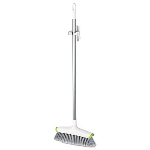 Command Broom Gripper, 3.12w x 2.43d x 3.34h, White/Gray, 1 Gripper/2 Strips 4 lb (1.81 kg) Capacity - 4" Height x 5.2" Width - for Broom - Plastic - White, Clear - 1 Each (17007ES)