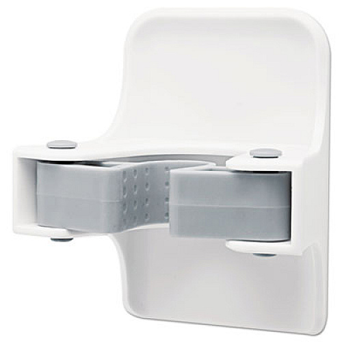 Command Broom Gripper, 3.12w x 2.43d x 3.34h, White/Gray, 1 Gripper/2 Strips 4 lb (1.81 kg) Capacity - 4" Height x 5.2" Width - for Broom - Plastic - White, Clear - 1 Each (17007ES)