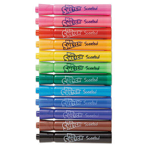 Mr. Sketch Scented Washable Markers Chisel Marker Point - Washable - Assorted Ink - 36 / Set (2003992)