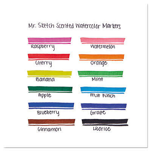 Mr. Sketch Scented Washable Markers Chisel Marker Point - Washable - Assorted Ink - 36 / Set (2003992)