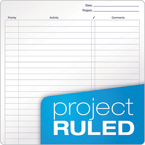 TOPS Docket Gold Project Planner, 1-Subject, Project-Management Format with Narrow Rule, Bronze Cover, (70) 8.5 x 6.75 Sheets (63826)