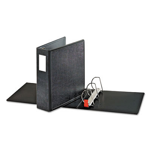 Cardinal SuperLife Easy Open Locking Slant-D Ring Binder, 3 Rings, 3" Capacity, 11 x 8.5, Black (14032)