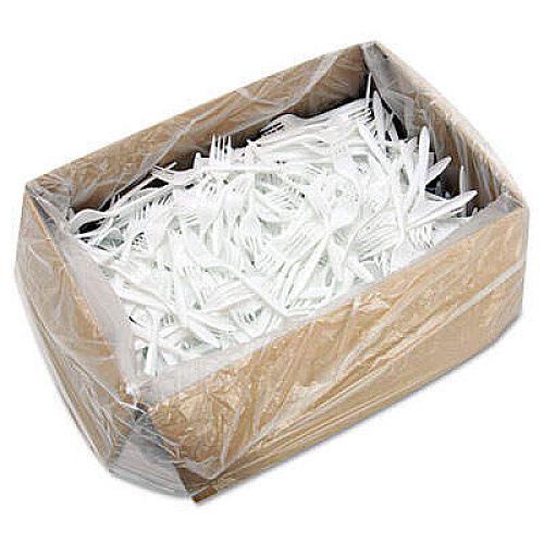 Dart Style Setter Medium-weight Plastic Cutlery Fork - Disposable - White - 1000 / Carton (F6BW)