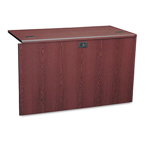 HON 10700 "L" Workstation Return, Left 3/4 Pedestal, 48w x 24d x 29.5h, Mahogany 29.5" Height x 48" Width x 24" Depth - 2 x Box, File Drawer(s) - Waterfall Edge (10716LNN)