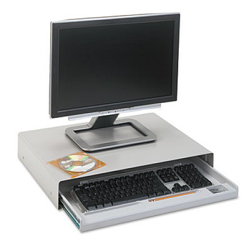 Innovera Standard Desktop Keyboard Drawer, 22w x 15.59d x 3.54h, Light Gray (IVR53001)