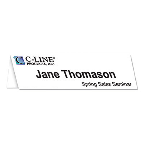 C-Line Scored Tent Cards, 4.25 x 11, White,1 Card/Sheet, 50 Sheets/Box (87517)