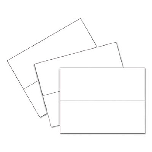 C-Line Scored Tent Cards, 4.25 x 11, White,1 Card/Sheet, 50 Sheets/Box (87517)