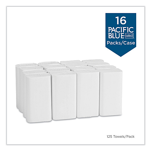 Georgia Pacific Professional Blue Select Multi-Fold 2 Ply Paper Towel, 9.2 x 9.4, White, 125/Pack, 16 Packs/Carton (21000) - 3 Pack