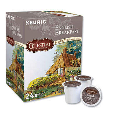 Celestial Seasonings&reg; English Breakfast Black Tea K-Cup Compatible with Keurig Brewer - Black Tea - 24/Box - 4 / Carton (14731CT)
