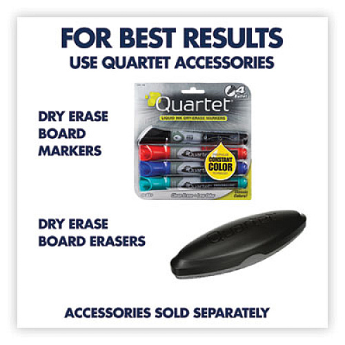 Quartet Classic Series Total Erase Dry Erase Boards, 48 x 36, White Surface, Silver Anodized Aluminum Frame 576" (48 ft) Width x 432" (36 ft) Height - White Melamine Surface - Silver Aluminum Frame - Horizontal/Vertical - Durable, Flexible, Smooth  (S534)
