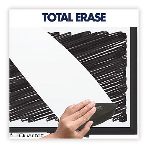 Quartet Classic Series Total Erase Dry Erase Boards, 48 x 36, White Surface, Silver Anodized Aluminum Frame 576" (48 ft) Width x 432" (36 ft) Height - White Melamine Surface - Silver Aluminum Frame - Horizontal/Vertical - Durable, Flexible, Smooth  (S534)