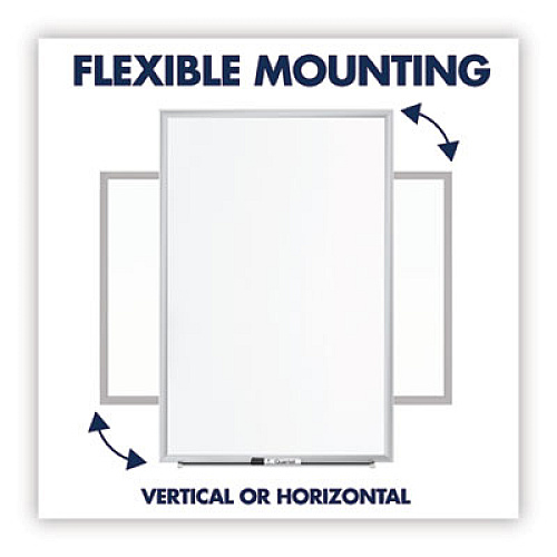 Quartet Classic Series Total Erase Dry Erase Boards, 48 x 36, White Surface, Silver Anodized Aluminum Frame 576" (48 ft) Width x 432" (36 ft) Height - White Melamine Surface - Silver Aluminum Frame - Horizontal/Vertical - Durable, Flexible, Smooth  (S534)