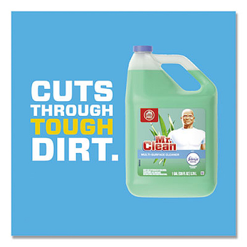 Mr. Clean Multipurpose Cleaning Solution with Febreze, 128 oz Bottle, Meadows and Rain Scent (23124)
