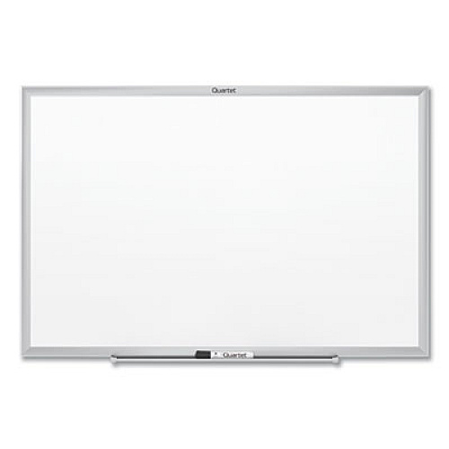 Quartet Classic Series Total Erase Dry Erase Boards, 48 x 36, White Surface, Silver Anodized Aluminum Frame 576" (48 ft) Width x 432" (36 ft) Height - White Melamine Surface - Silver Aluminum Frame - Horizontal/Vertical - Durable, Flexible, Smooth  (S534)