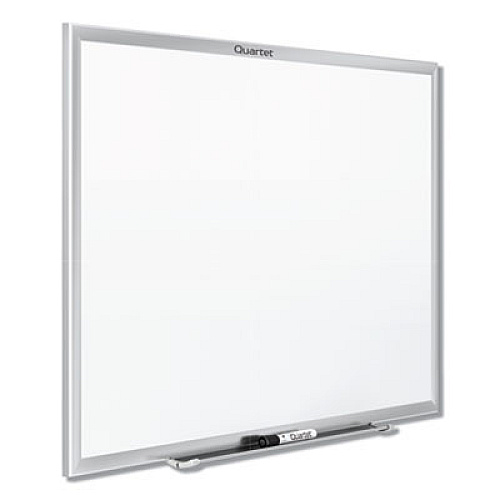 Quartet Classic Series Total Erase Dry Erase Boards, 48 x 36, White Surface, Silver Anodized Aluminum Frame 576" (48 ft) Width x 432" (36 ft) Height - White Melamine Surface - Silver Aluminum Frame - Horizontal/Vertical - Durable, Flexible, Smooth  (S534)