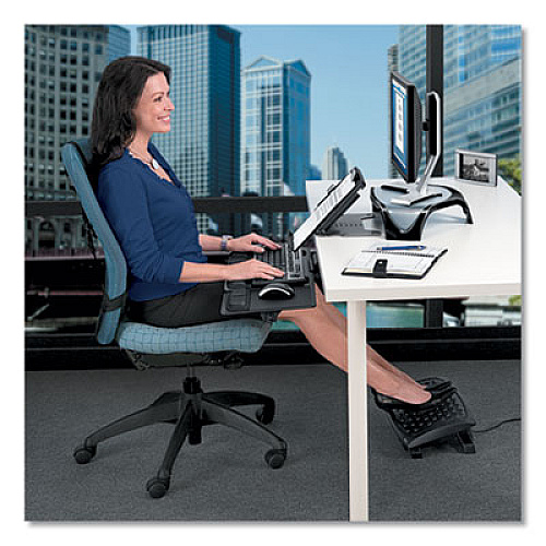 Fellowes Climate Control Footrest, 16.5w x 10d x 5.5, 6.5h, Black (8030901)