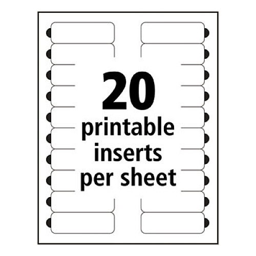 Avery The Mighty Badge Name Badge Holder Kit, Horizontal, 3 x 1, Laser, Gold, 10 Holders/ 80 Inserts Plastic - Gold - 10 / Pack (71204)