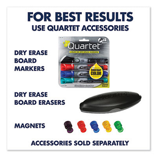 Prestige 2 DuraMax Magnetic Porcelain, 72 x 48, White Surface, Graphite Fiberboard/Plastic Frame