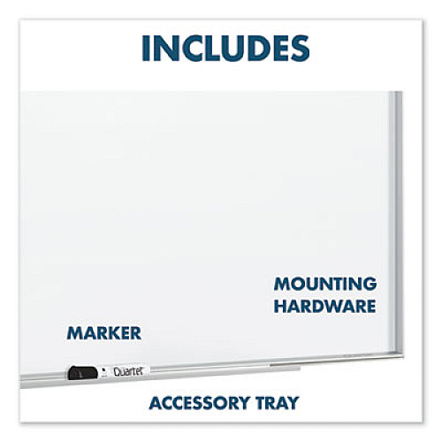 Quartet Fusion Nano-Clean Magnetic Whiteboard, 36 x 24, White Surface, Silver Aluminum Frame 36" (3 ft) Width x 24" (2 ft) Height - White Surface - Silver Aluminum Frame - Horizontal/Vertical - Magnetic - 1 Each (NA3624F)