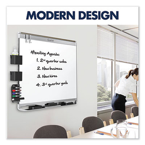 Prestige 2 DuraMax Magnetic Porcelain, 72 x 48, White Surface, Graphite Fiberboard/Plastic Frame
