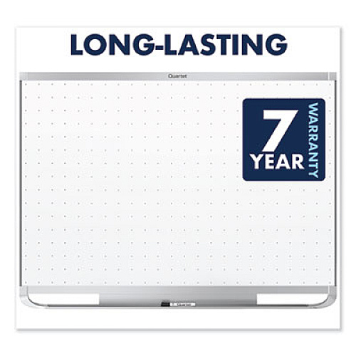 Quartet Prestige 2 Total Erase Whiteboard, 72 x 48, White Surface, Silver Aluminum/Plastic Frame 72" (6 ft) Width x 48" (4 ft) Height - White Surface - Silver Aluminum Frame - Horizontal - 1 Each (TE547AP2)