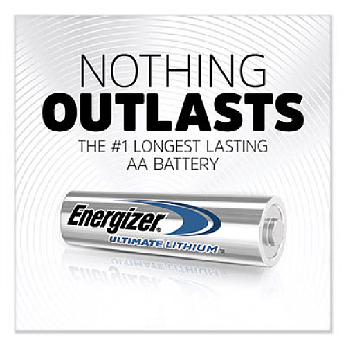 Energizer Ultimate Lithium AA Batteries, 1.5V, 12/Pack (L91SBP12)