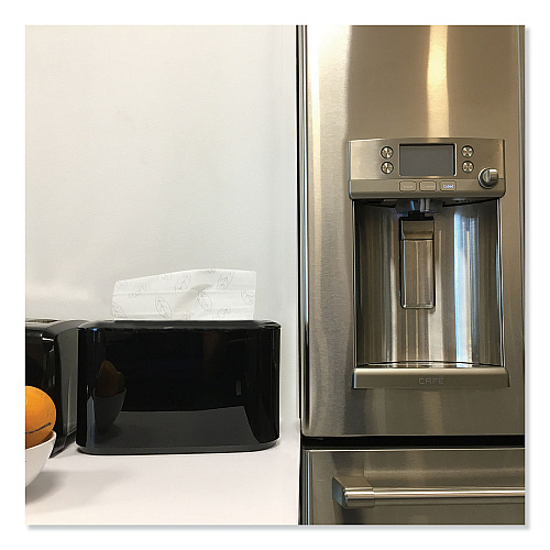 Tork Xpress Countertop Multifold Hand Towel Dispenser, Black, H2-302028 + Tork Multifold Hand Towel, White, H2, 100% Recycled Fibers, 1-Ply, 100% Recycled Fibers, 1-Ply, 16 x 250 Sheets