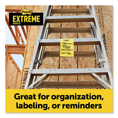 Post-it Extreme Notes XL Notes with Extreme Flat Pad Holder, 4.5" x 6.75", Assorted Colors, 25 Sheets/Pad, 9 Pads/Pack (XT4569PHOLD)