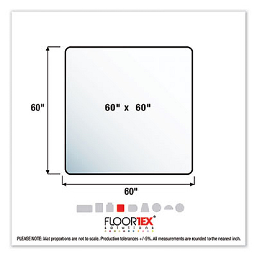 Cleartex Ultimat XXL Polycarbonate Chair Mat for Hard Floors, 60 x 79, Clear