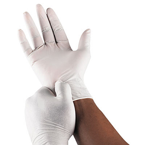 Curad Latex Exam Gloves, Powder-Free, Medium, 100/Box Medium Size - White - Textured - For Healthcare Working - 100 / Box (CUR8105)