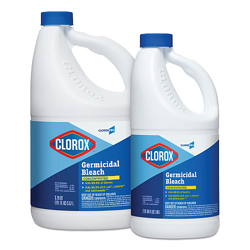 Clorox Concentrated Germicidal Bleach, Regular, 121 oz Bottle (30966EA) - 2 Pack