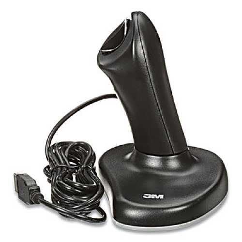 3M Ergonomic Wired Three-Button Optical Mouse, Large, PS2/USB, Right Hand Use, Black (EM500GPL)