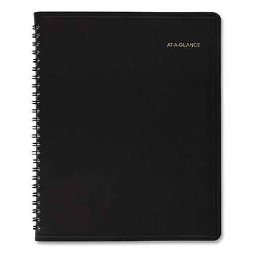 AT-A-GLANCE Monthly Planner, 8.75 x 7, Black Cover, 18-Month (July to Dec): 2022 to 2023 (7012705)