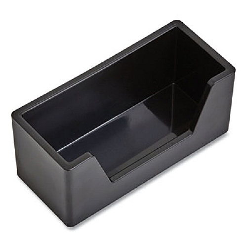TRU RED Business Card Holder, Holds 80 Cards, 3.97 x 1.73 x 1.77, Plastic, Black (24380413)
