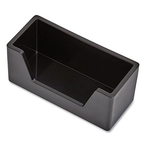 TRU RED Business Card Holder, Holds 80 Cards, 3.97 x 1.73 x 1.77, Plastic, Black (24380413)