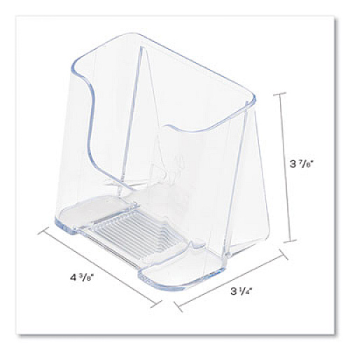 Deflecto DocuHolder for Countertop/Wall-Mount, Leaflet Size, 4.37w x 3.25d x 3.87h, Clear (75001)