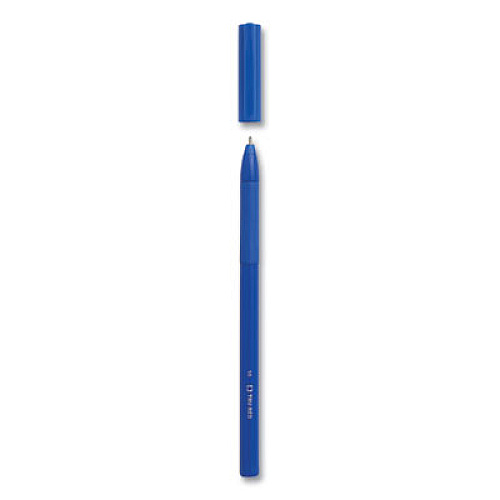 TRU RED Gripped Ballpoint Pen, Stick, Medium 1 mm, Blue Ink, Blue Barrel, 60/Pack (24328146)