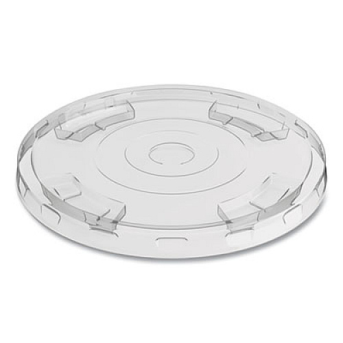Perk Compostable Straw Slot Plastic Cold Cup Lids, Fits 12 oz, 16 oz Cold Cups, Clear, 500/Pack (24394125)