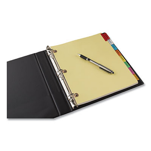 Avery Insertable Big Tab Dividers, 8-Tab, Double-Sided Gold Edge Reinforcing, 11 x 8.5, Buff, Assorted Tabs, 1 Set (23284)