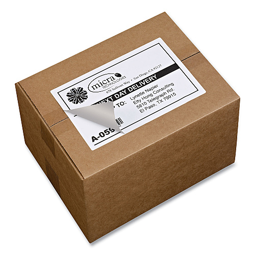 Avery Shipping Labels w/ TrueBlock Technology, Laser Printers, 5.5 x 8.5, White, 2/Sheet, 100 Sheets/Box (5126) - 5 Pack
